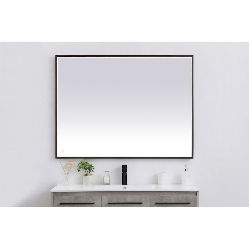 Elegant Decor Pier 36X48" LED Mirror/3000K/4200K/6400K, Black