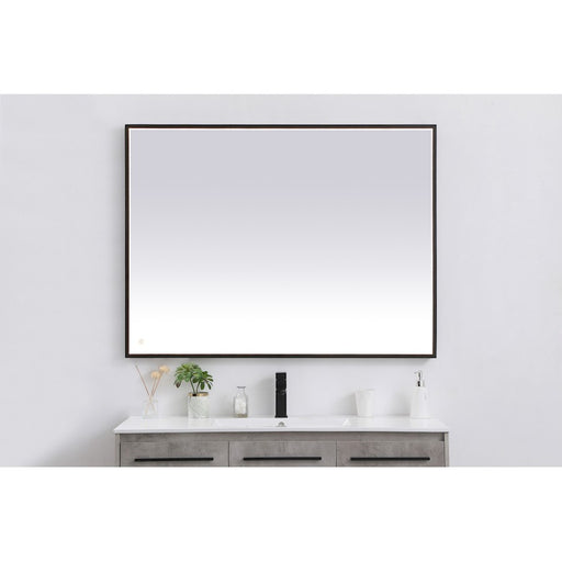Elegant Decor Pier 36X48" LED Mirror/3000K/4200K/6400K, Black