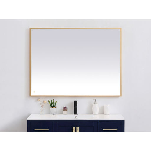 Elegant Decor Pier 36X48" LED Mirror/3000K/4200K/6400K, Brass