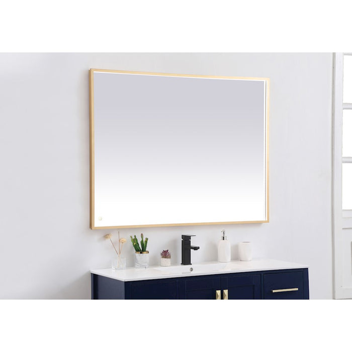 Elegant Decor Pier 36X48" LED Mirror/3000K/4200K/6400K, Brass