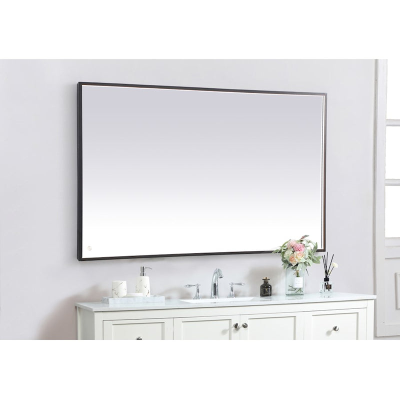 Elegant Decor Pier 36X60" LED Mirror/3000K/4200K/6400K, Black