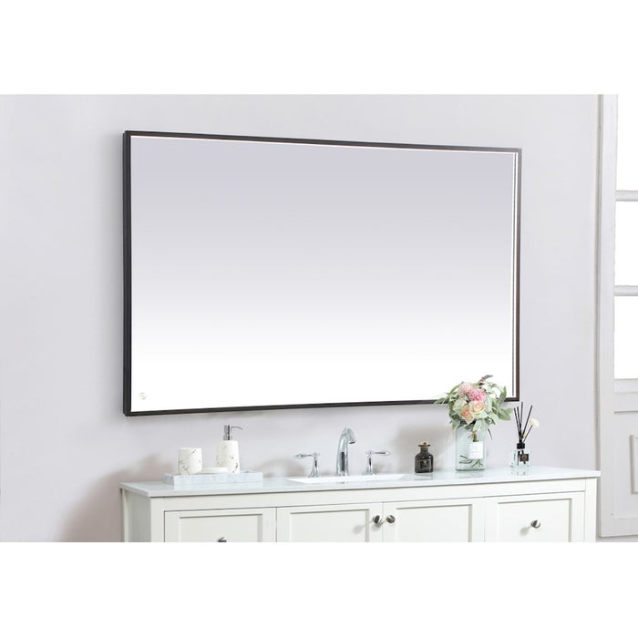 Elegant Decor Pier 36X60" LED Mirror/3000K/4200K/6400K, Black