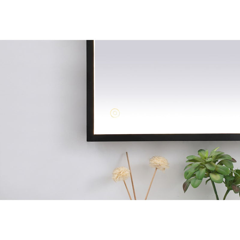 Elegant Decor Pier 36X60" LED Mirror/3000K/4200K/6400K, Black