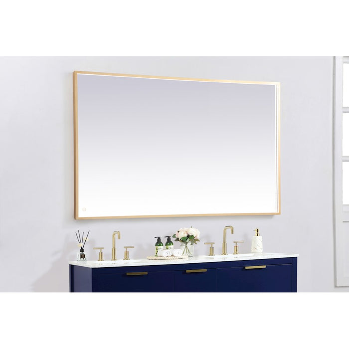 Elegant Decor Pier 36X60" LED Mirror/3000K/4200K/6400K, Brass