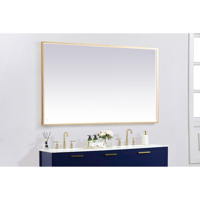 Elegant Decor Pier 36X60" LED Mirror/3000K/4200K/6400K, Brass