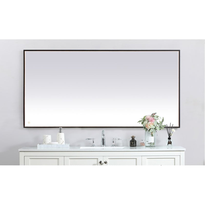Elegant Decor Pier 36X72" LED Mirror/3000K/4200K/6400K, Black