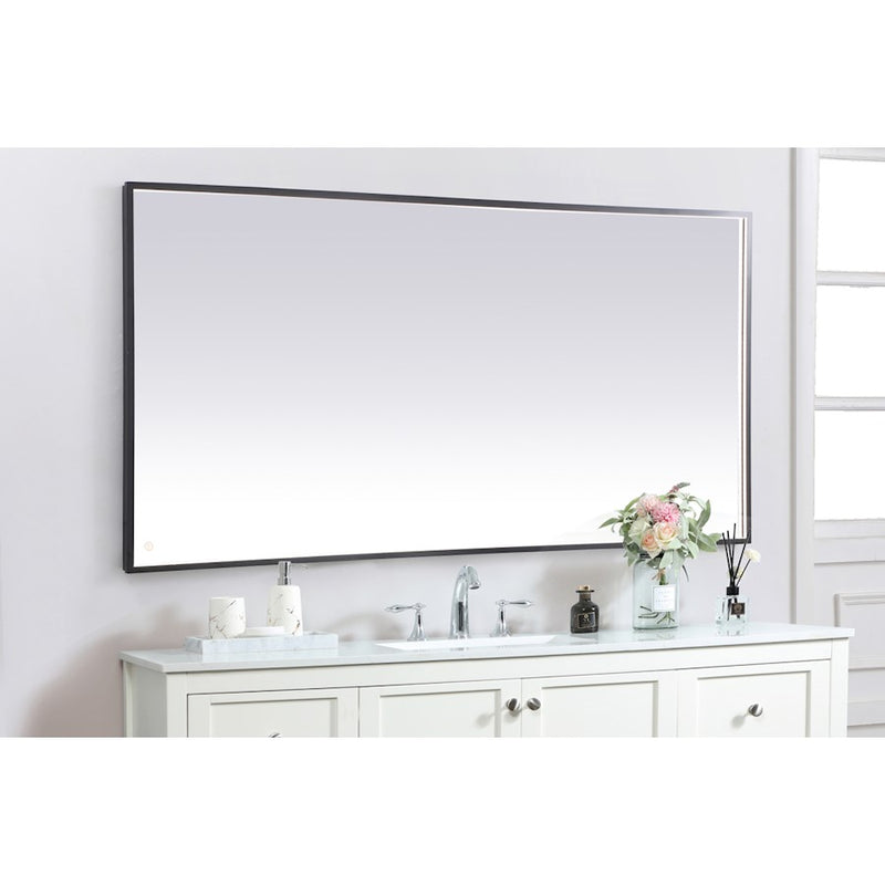 Elegant Decor Pier 36X72" LED Mirror/3000K/4200K/6400K, Black