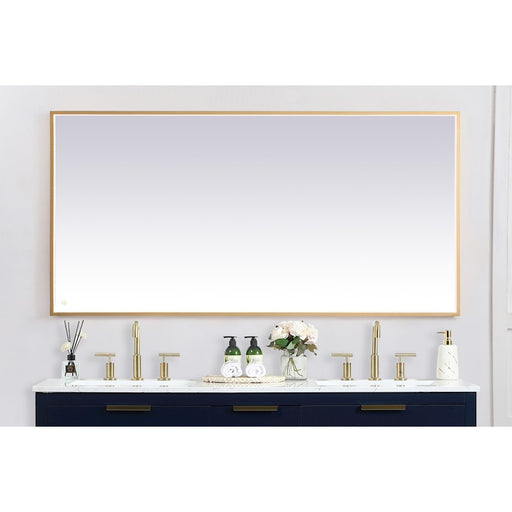 Elegant Decor Pier 36X72" LED Mirror/3000K/4200K/6400K, Brass