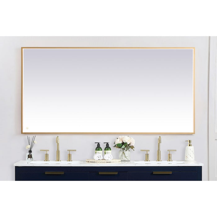 Elegant Decor Pier 36X72" LED Mirror/3000K/4200K/6400K, Brass