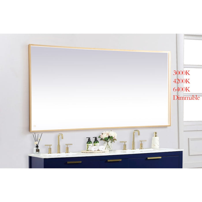 Elegant Decor Pier 36X72" LED Mirror/3000K/4200K/6400K, Brass