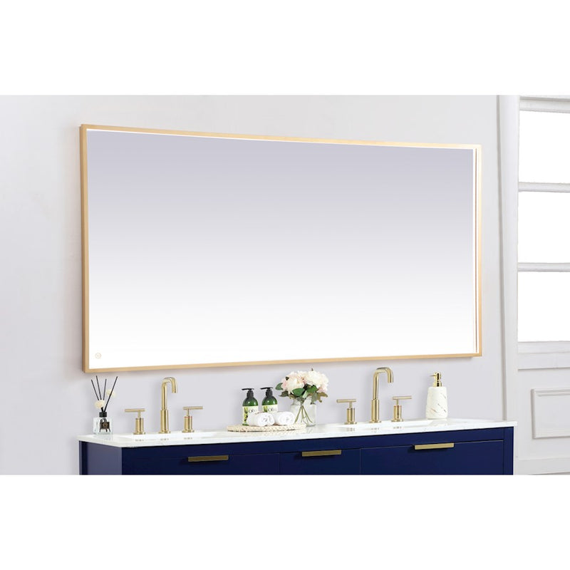 Elegant Decor Pier 36X72" LED Mirror/3000K/4200K/6400K, Brass
