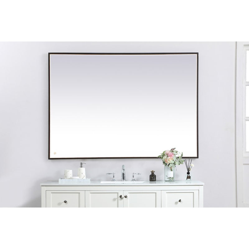 Elegant Decor Pier 42X60" LED Mirror/3000K/4200K/6400K, Black