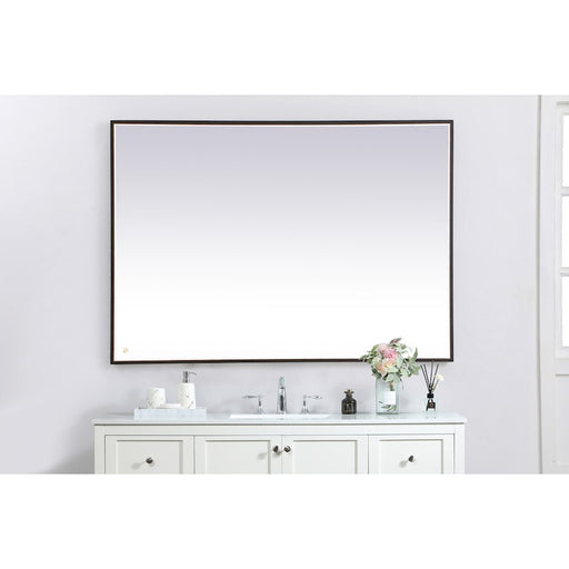 Elegant Decor Pier 42X60" LED Mirror/3000K/4200K/6400K, Black