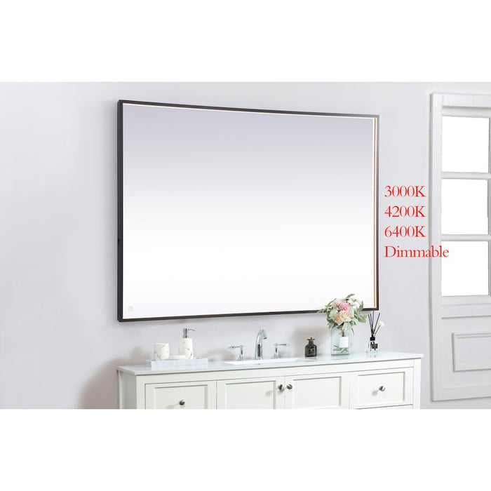 Elegant Decor Pier 42X60" LED Mirror/3000K/4200K/6400K, Black