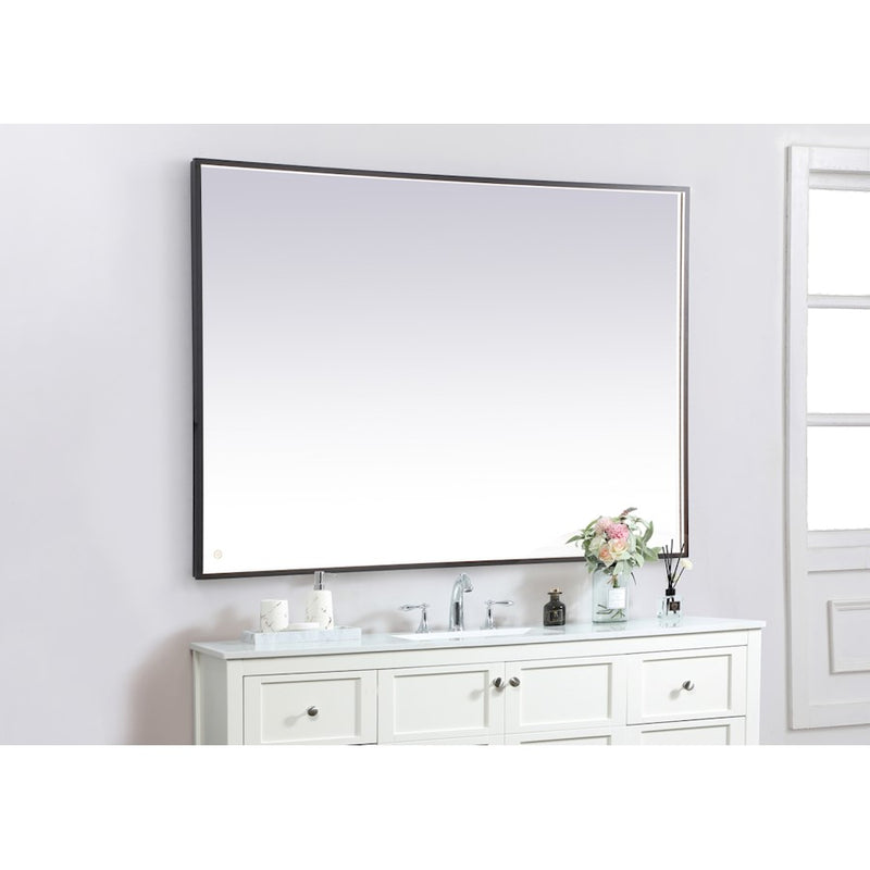 Elegant Decor Pier 42X60" LED Mirror/3000K/4200K/6400K, Black