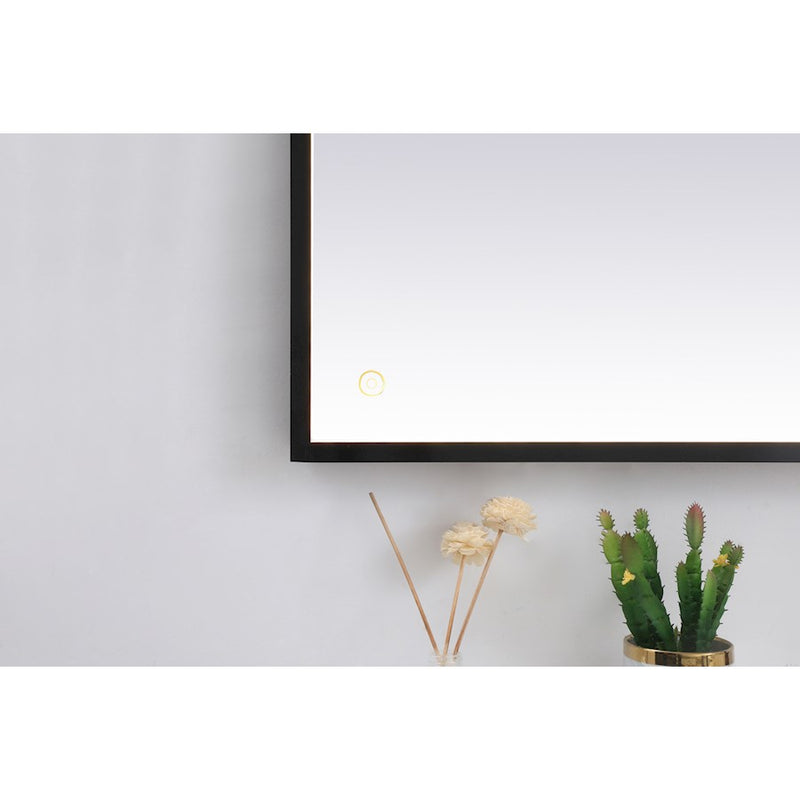Elegant Decor Pier 42X60" LED Mirror/3000K/4200K/6400K, Black