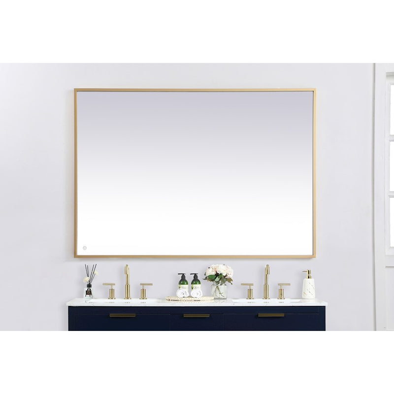 Elegant Decor Pier 42X60" LED Mirror/3000K/4200K/6400K, Brass