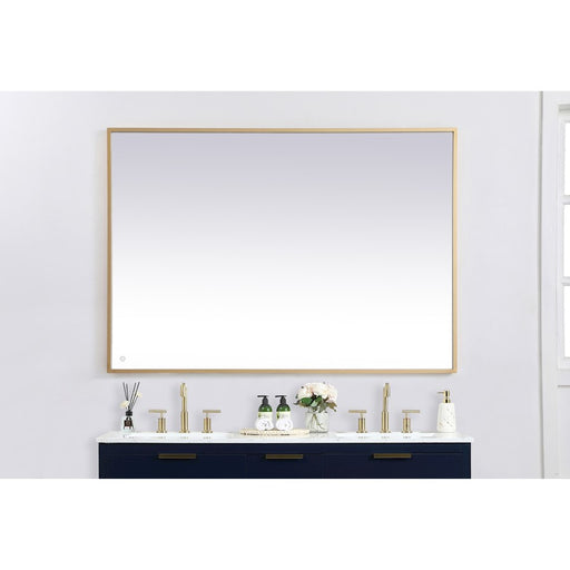 Elegant Decor Pier 42X60" LED Mirror/3000K/4200K/6400K, Brass