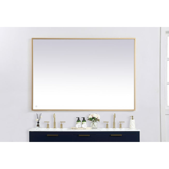 Elegant Decor Pier 42X60" LED Mirror/3000K/4200K/6400K, Brass