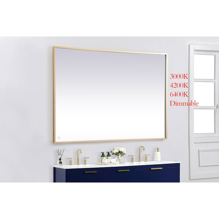 Elegant Decor Pier 42X60" LED Mirror/3000K/4200K/6400K, Brass