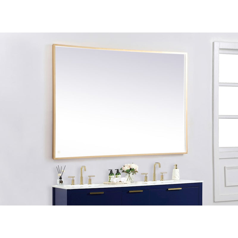 Elegant Decor Pier 42X60" LED Mirror/3000K/4200K/6400K, Brass