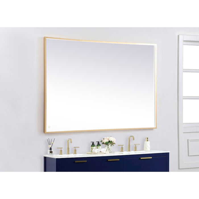 Elegant Decor Pier 42X60" LED Mirror/3000K/4200K/6400K, Brass