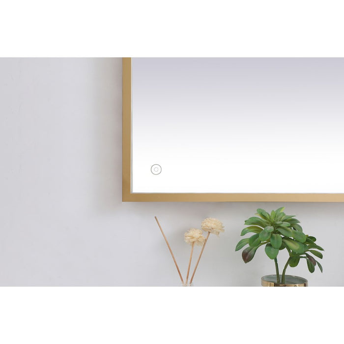 Elegant Decor Pier 42X60" LED Mirror/3000K/4200K/6400K, Brass