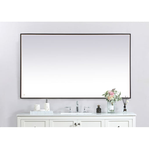 Elegant Decor Pier 42X72" LED Mirror/3000K/4200K/6400K, Black