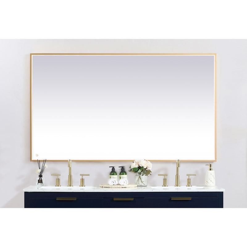 Elegant Decor Pier 42X72" LED Mirror/3000K/4200K/6400K, Brass