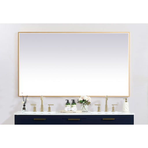 Elegant Decor Pier 42X72" LED Mirror/3000K/4200K/6400K, Brass