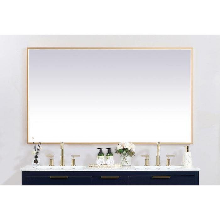 Elegant Decor Pier 42X72" LED Mirror/3000K/4200K/6400K, Brass