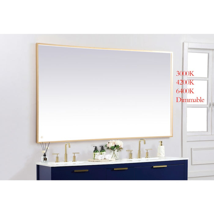 Elegant Decor Pier 42X72" LED Mirror/3000K/4200K/6400K, Brass