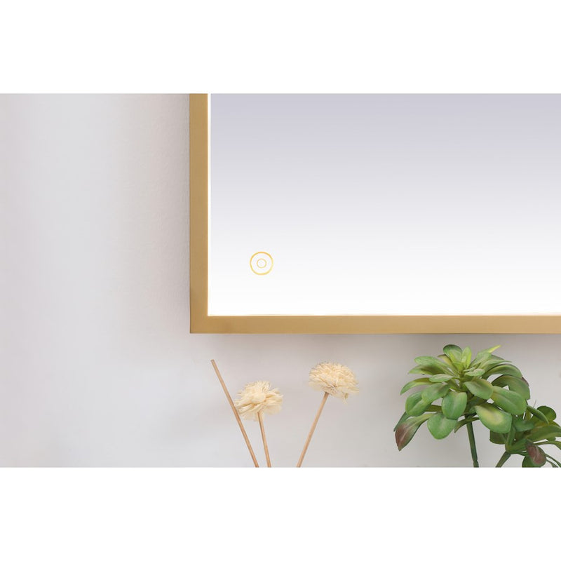 Elegant Decor Pier 42X72" LED Mirror/3000K/4200K/6400K, Brass