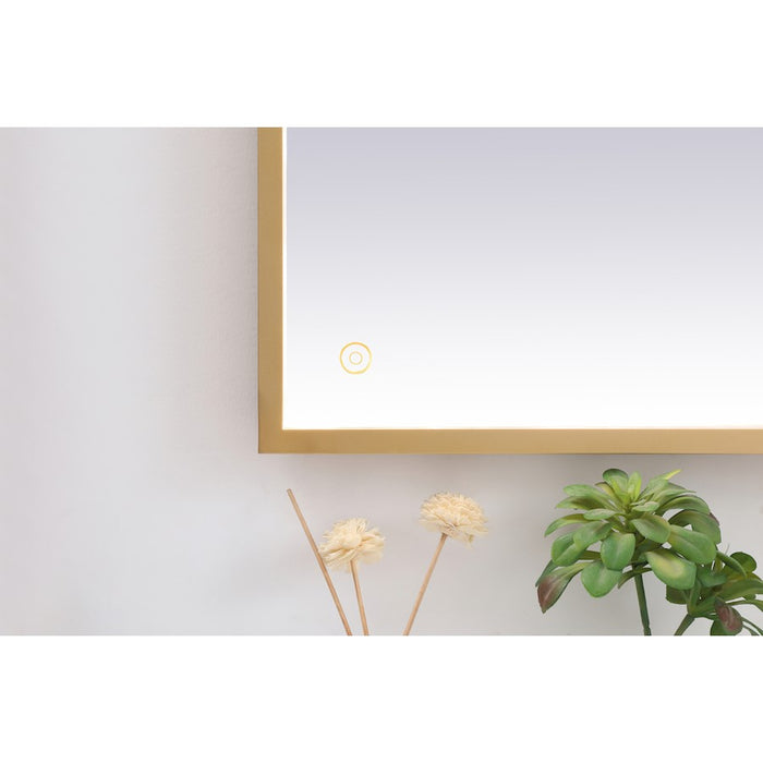 Elegant Decor Pier 42X72" LED Mirror/3000K/4200K/6400K, Brass