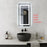 Elegant Kitchen and Bath Riven 2 Strip Light 36x18 LED Mirror, White
