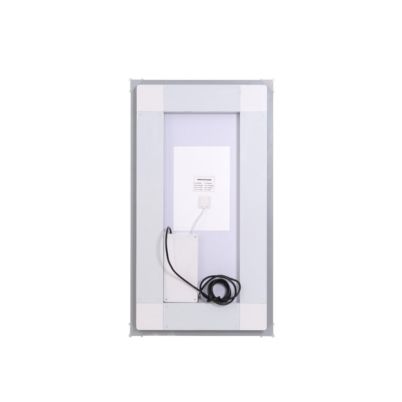 Elegant Kitchen and Bath Riven 2 Strip Light 36x18 LED Mirror, White