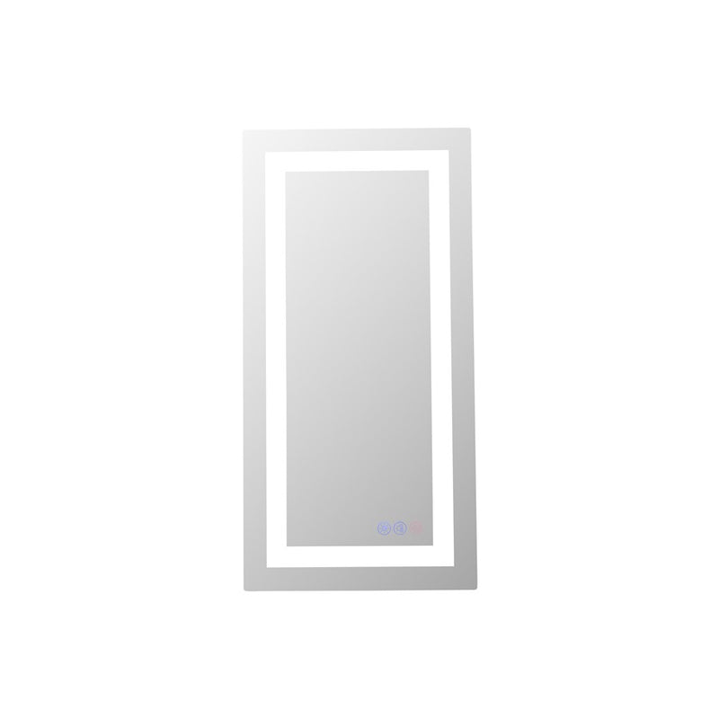 Elegant Kitchen and Bath Riven 2 Strip Light 30x20 LED Mirror, White