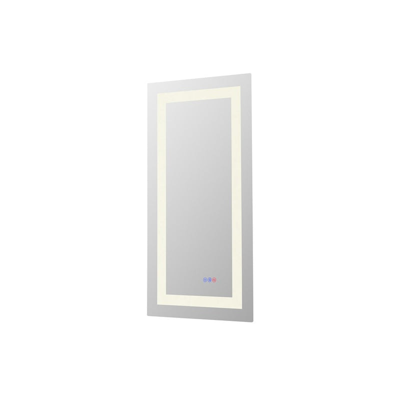 Elegant Kitchen and Bath Riven 2 Strip Light 30x20 LED Mirror, White