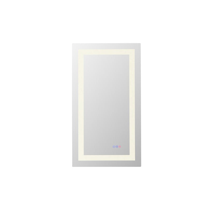 Elegant Kitchen and Bath Riven 2 Strip Light 36x20 LED Mirror, White