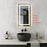 Elegant Kitchen and Bath Riven 2 Strip Light 36x20 LED Mirror, White