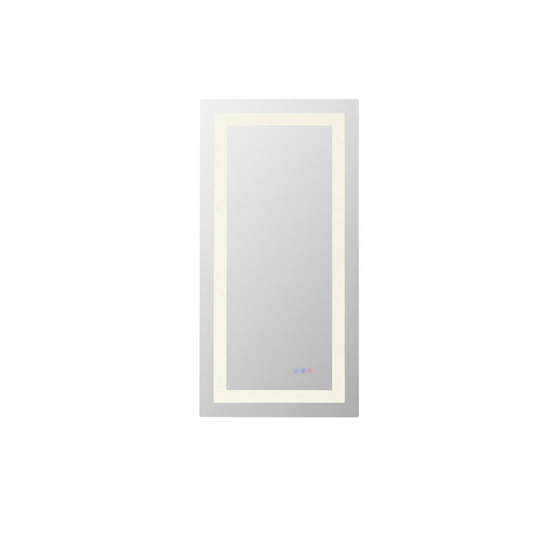 Elegant Kitchen and Bath Riven 2 Strip Light 40x20 LED Mirror, White