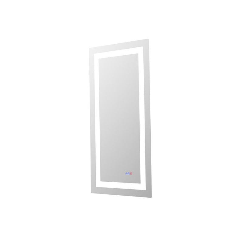 Elegant Kitchen and Bath Riven 2 Strip Light 40x20 LED Mirror, White