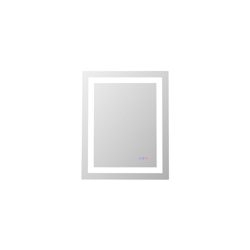 Elegant Kitchen and Bath Riven 2 Strip Light 30x24 LED Mirror, White