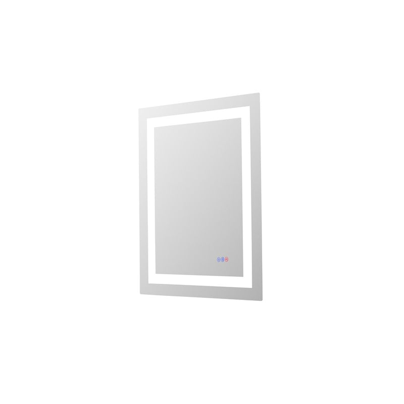 Elegant Kitchen and Bath Riven 2 Strip Light 30x24 LED Mirror, White