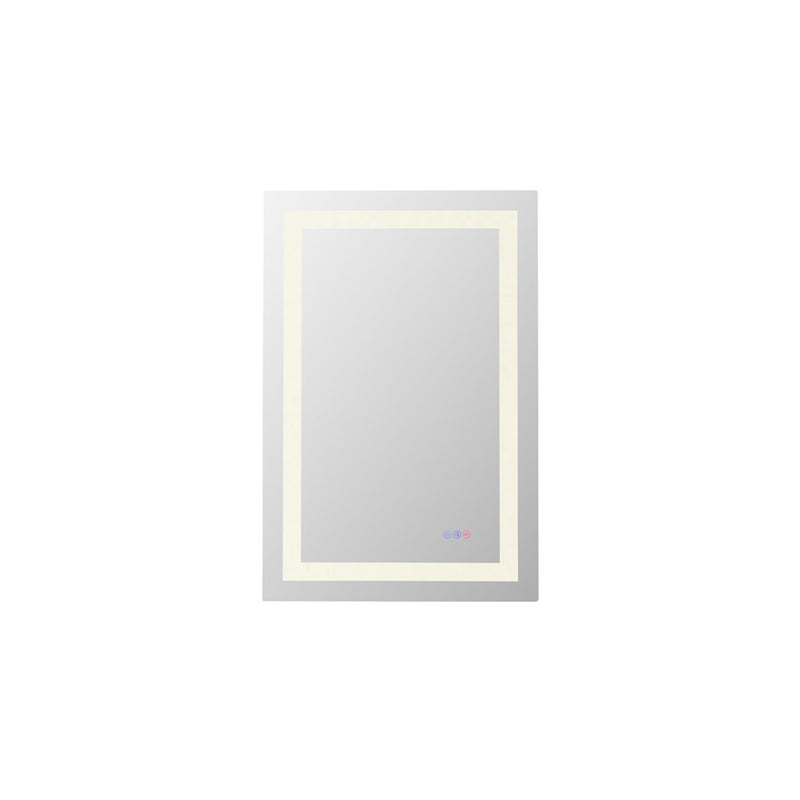 Elegant Kitchen and Bath Riven 2 Strip Light 36x24 LED Mirror, White