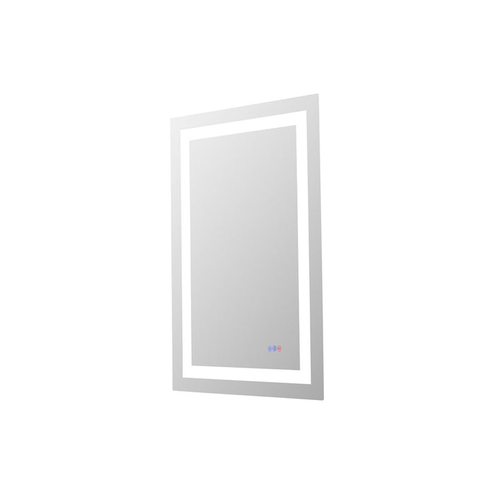 Elegant Kitchen and Bath Riven 2 Strip Light 36x24 LED Mirror, White