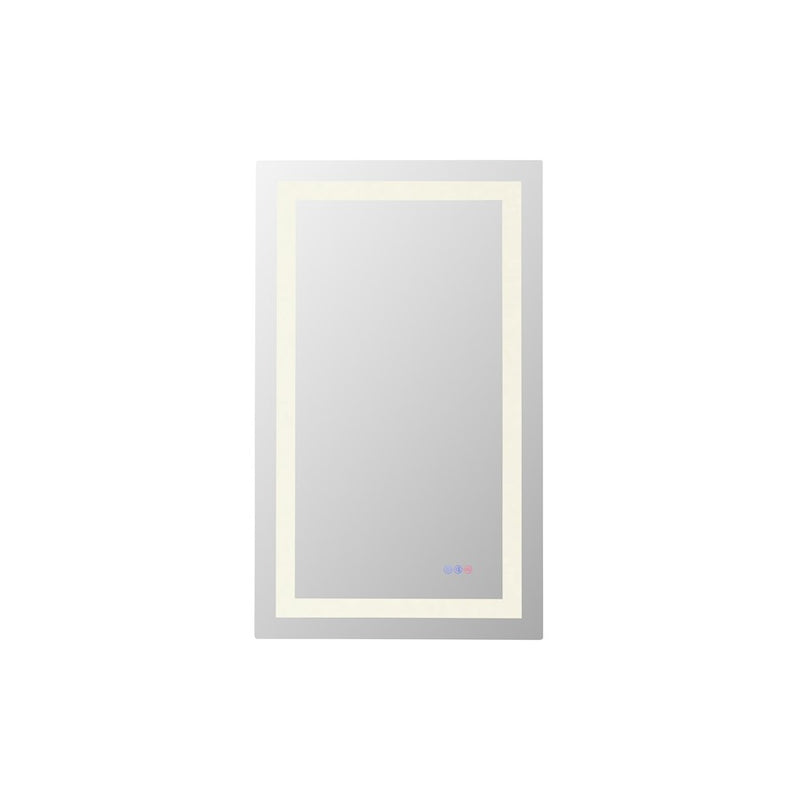 Elegant Kitchen and Bath Riven 2 Strip Light 40x24 LED Mirror, White