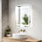 Elegant Kitchen and Bath Riven 2 Strip Light 30x27 LED Mirror, White
