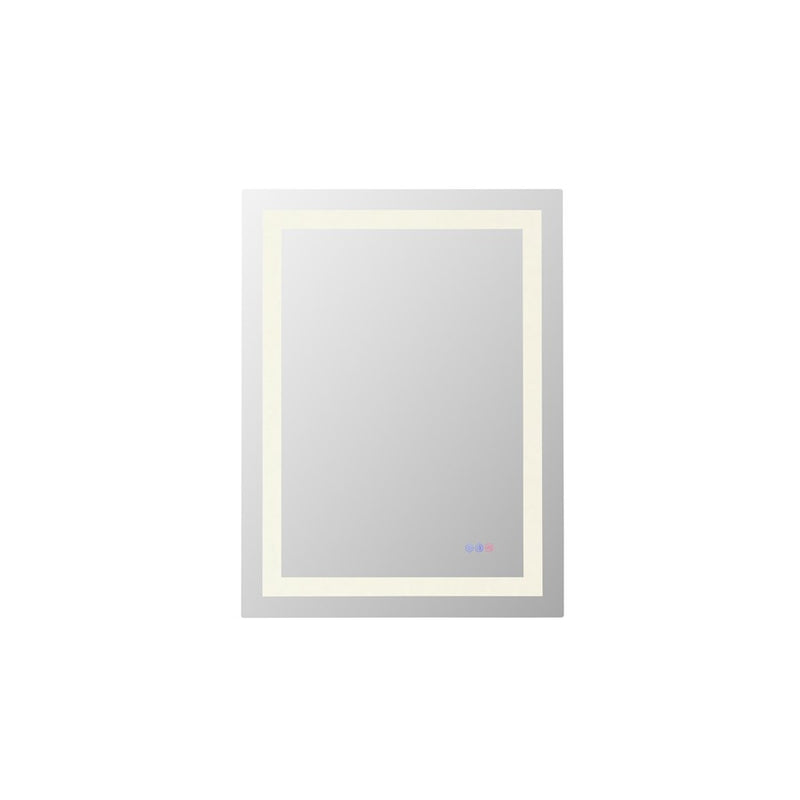 Elegant Kitchen and Bath Riven 2 Strip Light 36x27 LED Mirror, White