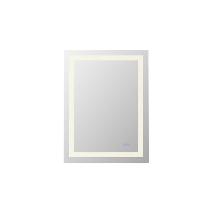 Elegant Kitchen and Bath Riven 2 strip Light 36x27 LED Mirror, White - MRE82736